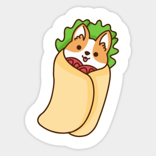 Burrito Corgi Sticker